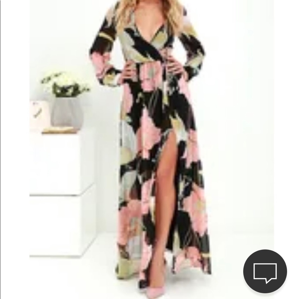 Lulus chiffon maxi dress